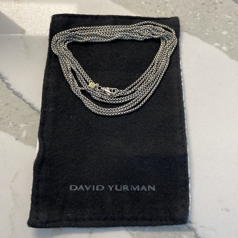 David Yurman 72” Sterling Silver Small Box Chain